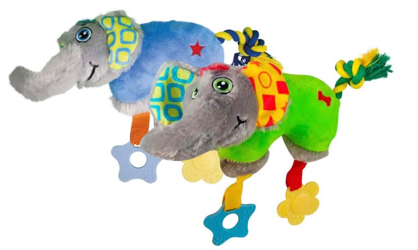 Brinq Pelucia Elefante C/ Mordedor
