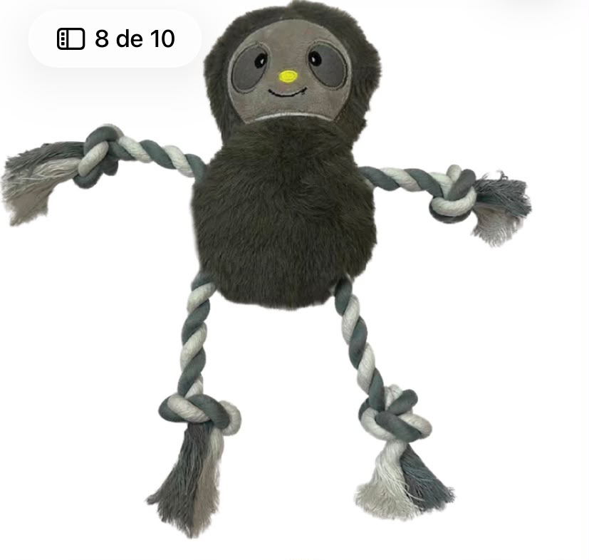 Brinq Pelucia Bicho Preguiça C/ Corda